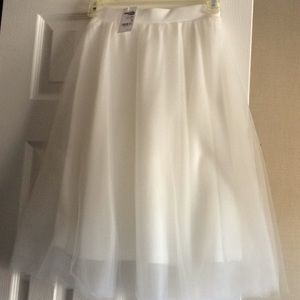 NWT white tulle skirt.